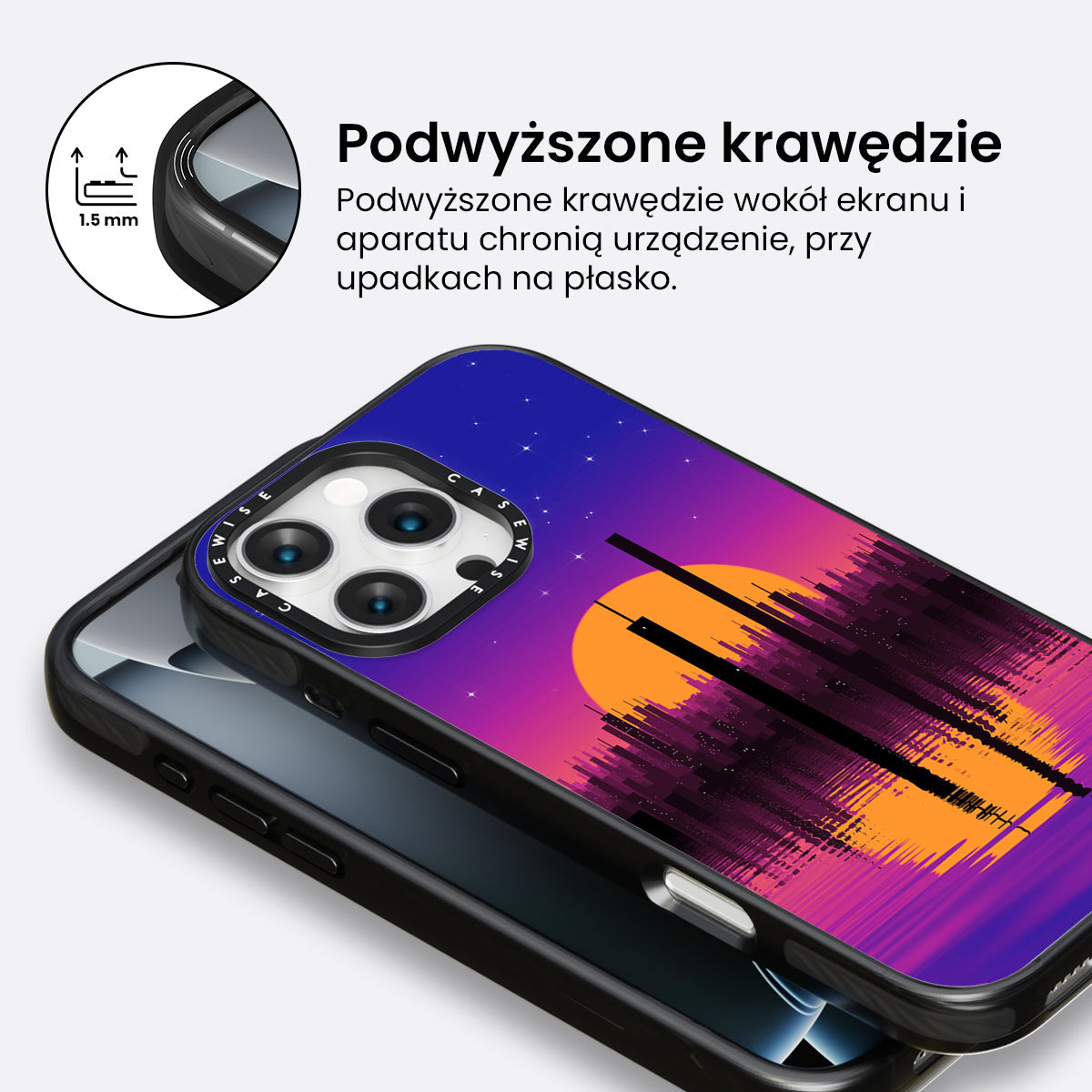 retro skyline - Etui