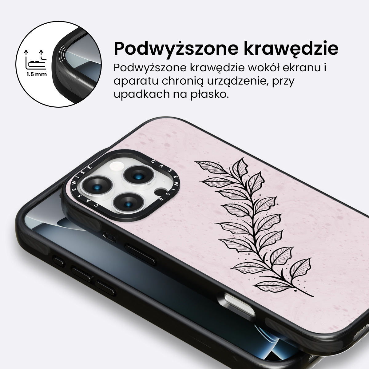 Gałązka różowa - Etui