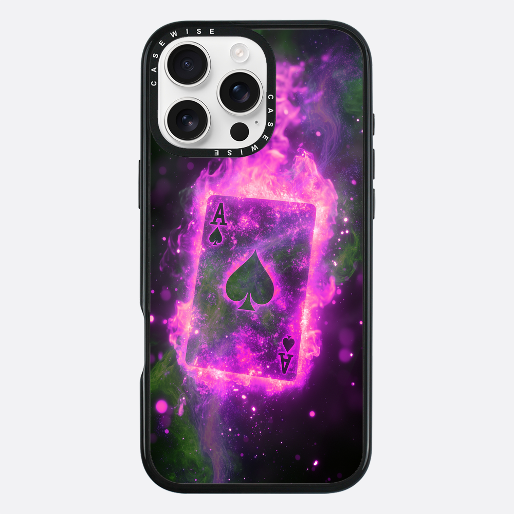 Card Ace of Spades Magic Flame - Etui