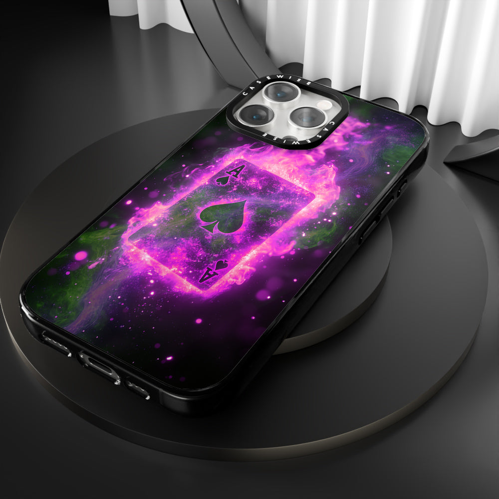 Card Ace of Spades Magic Flame - Etui