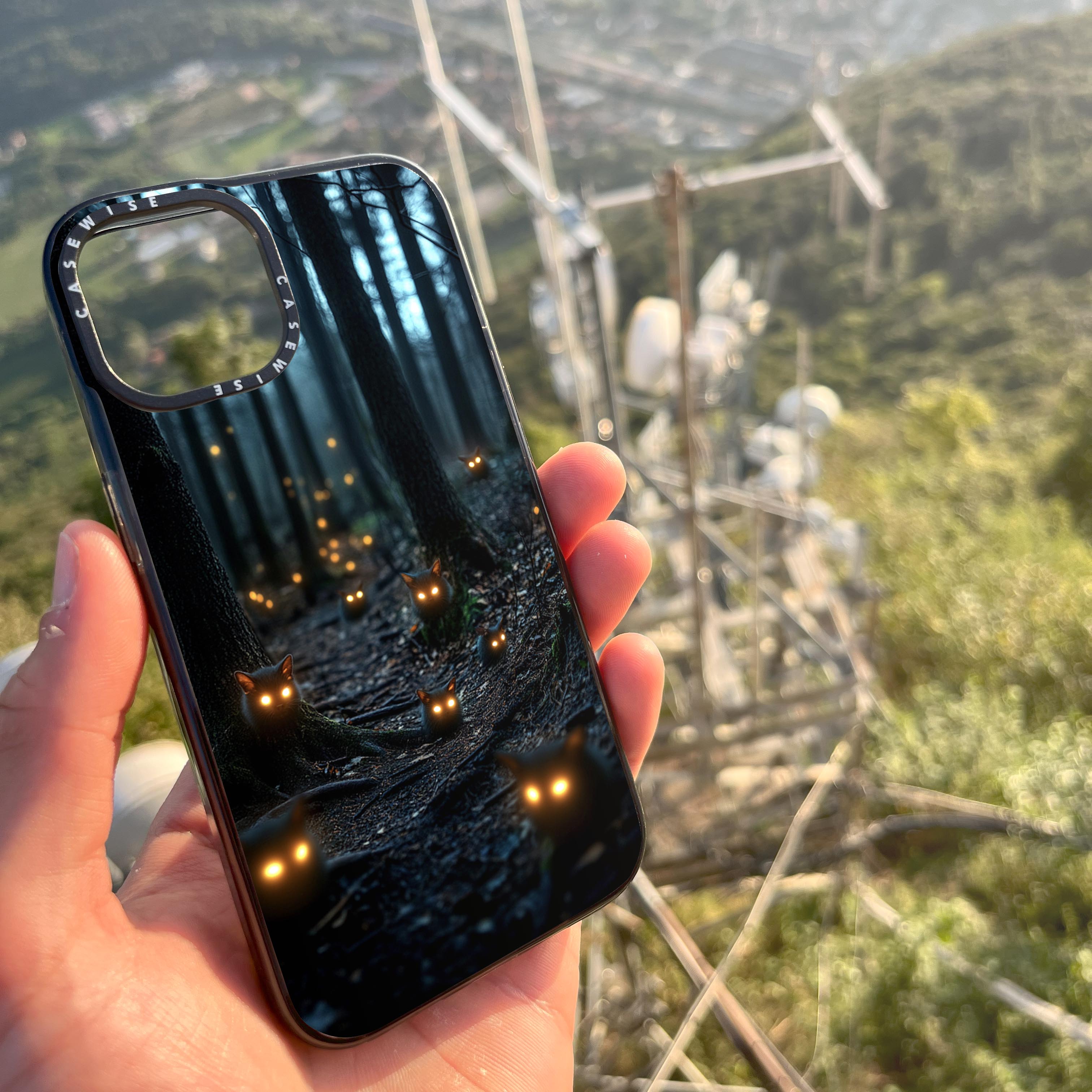 Dark Forest Glowing Eyes - Etui