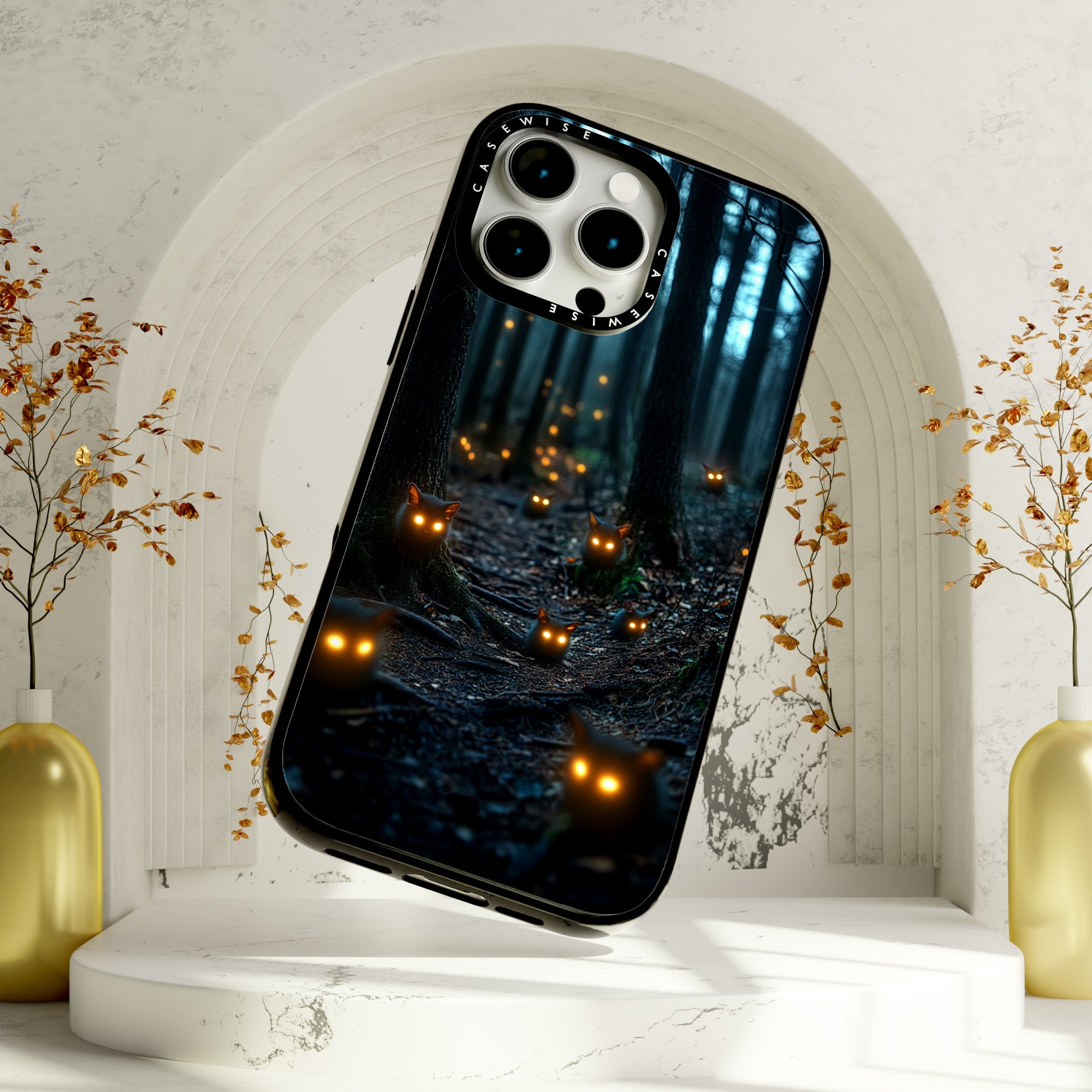Dark Forest Glowing Eyes - Etui