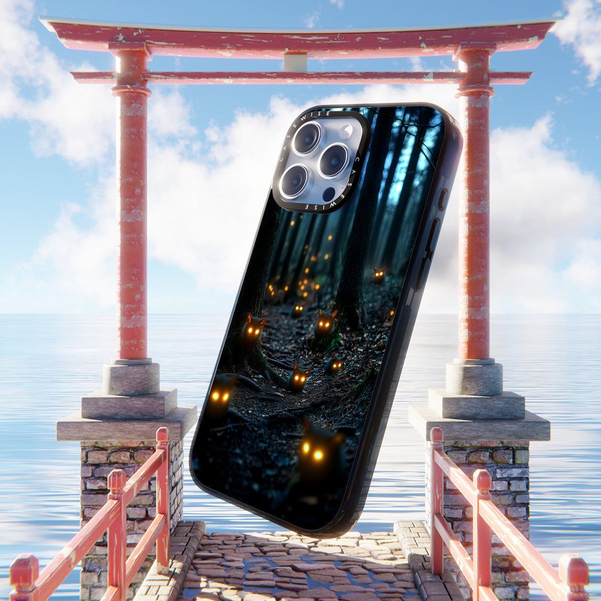 Dark Forest Glowing Eyes - Etui