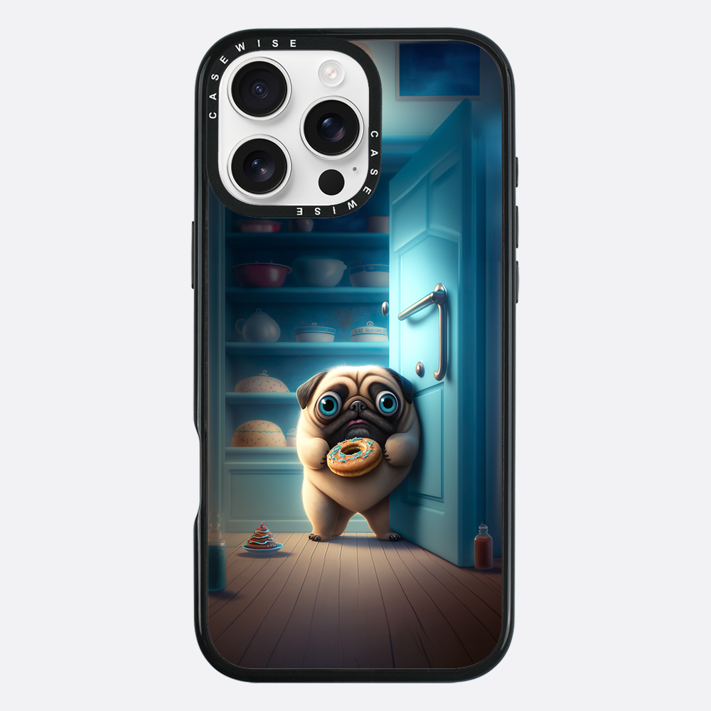 Pug stealing Donuts - Etui