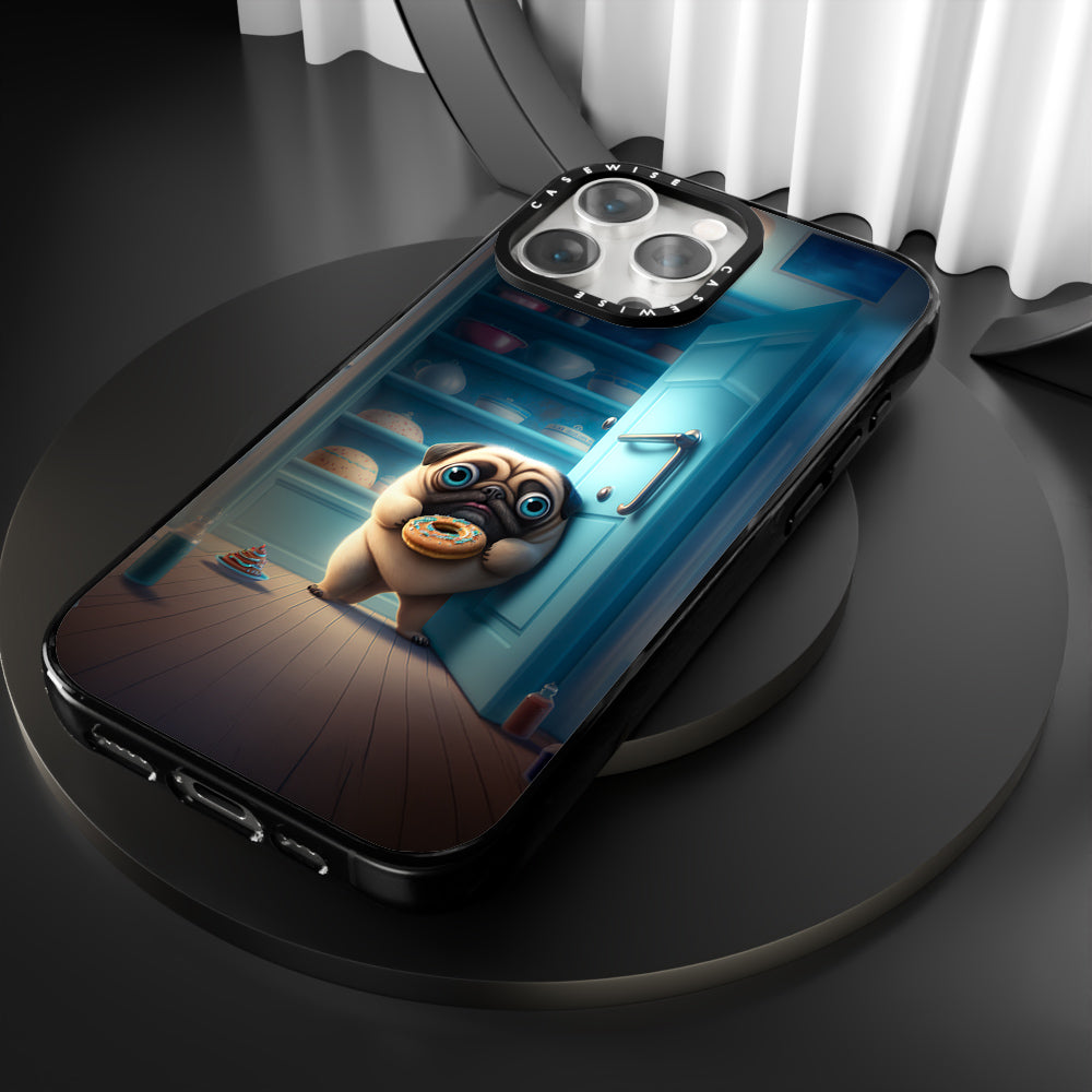 Pug stealing Donuts - Etui