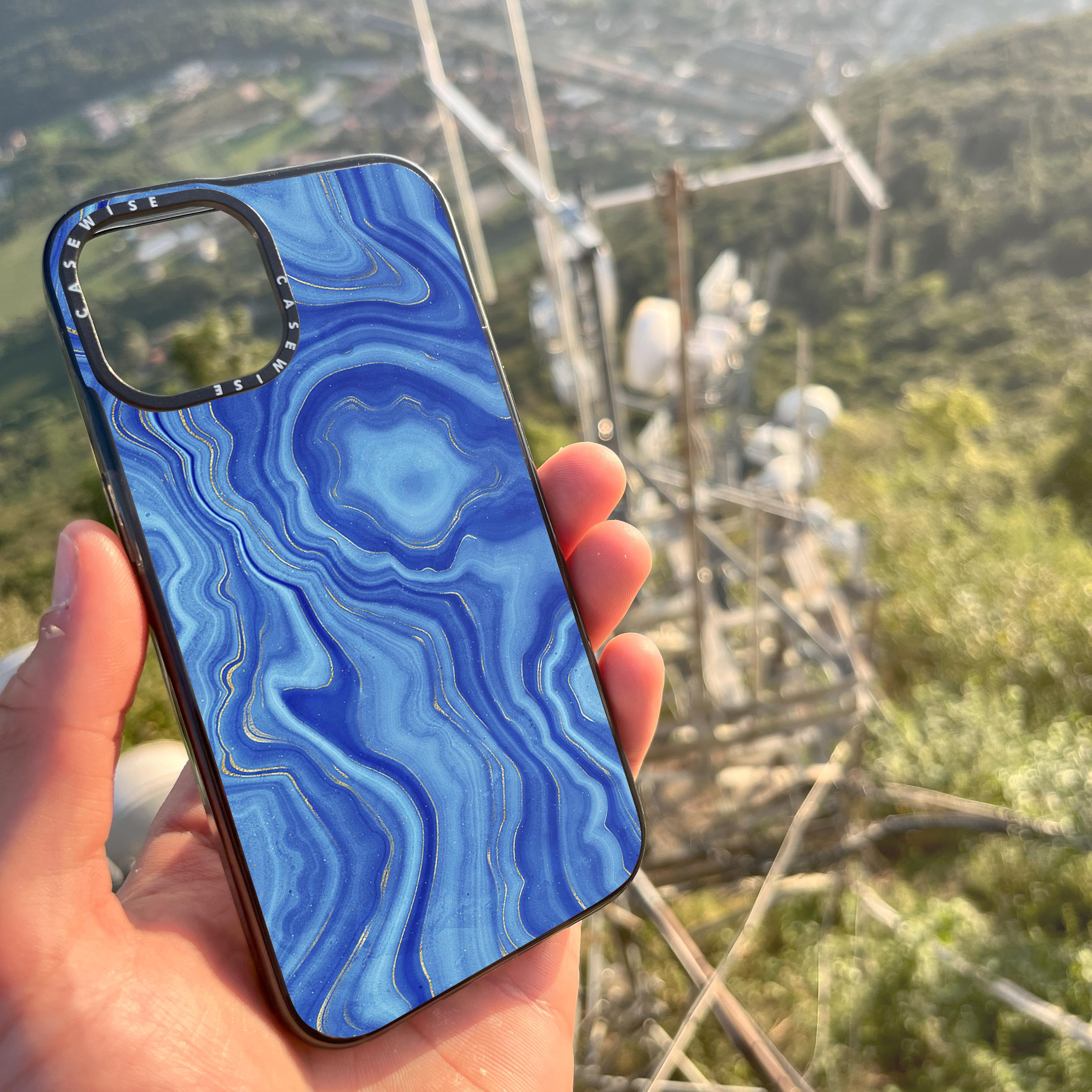 Blue Agate Texture 01 - Etui