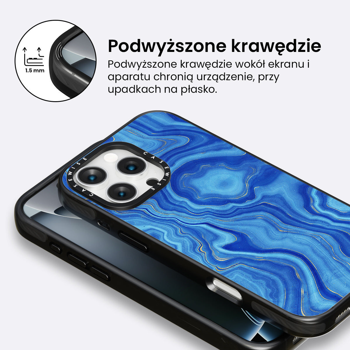 Blue Agate Texture 01 - Etui