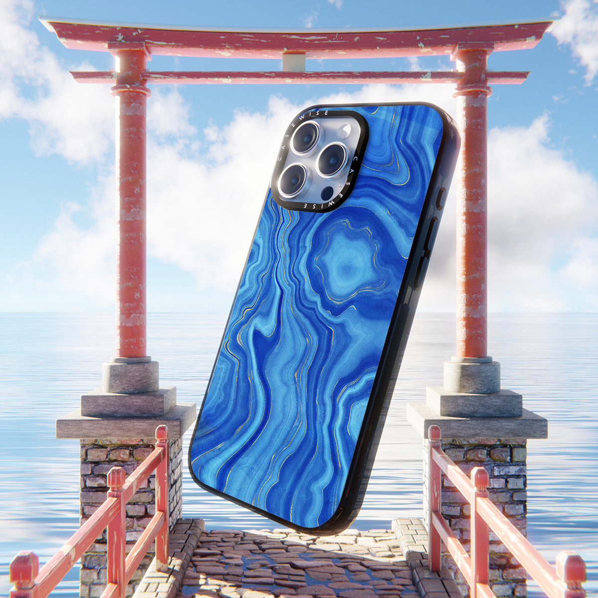 Blue Agate Texture 01 - Etui