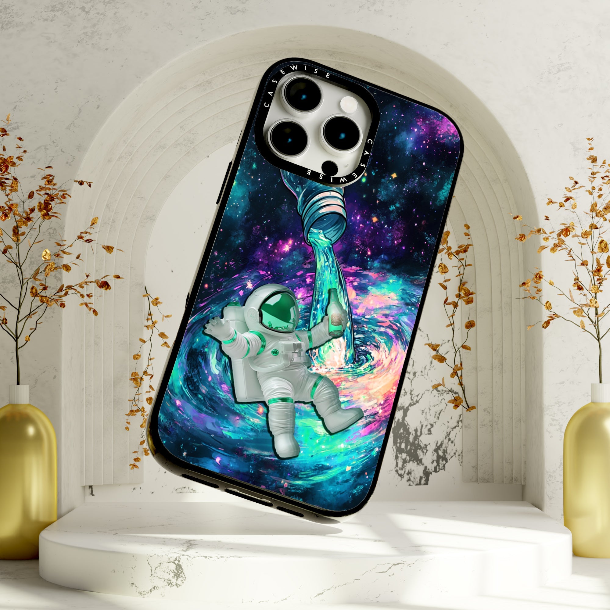 Cosmic Bar Bottle Astronaut Drink Funny - Etui