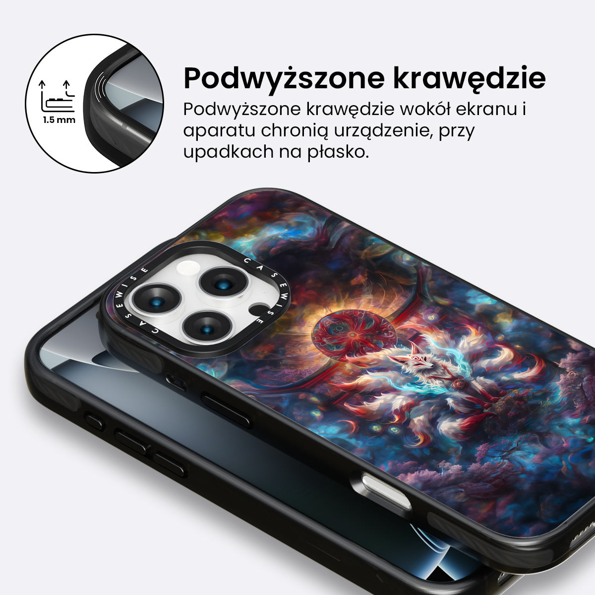 Rainbow Kitsune Fox - Etui