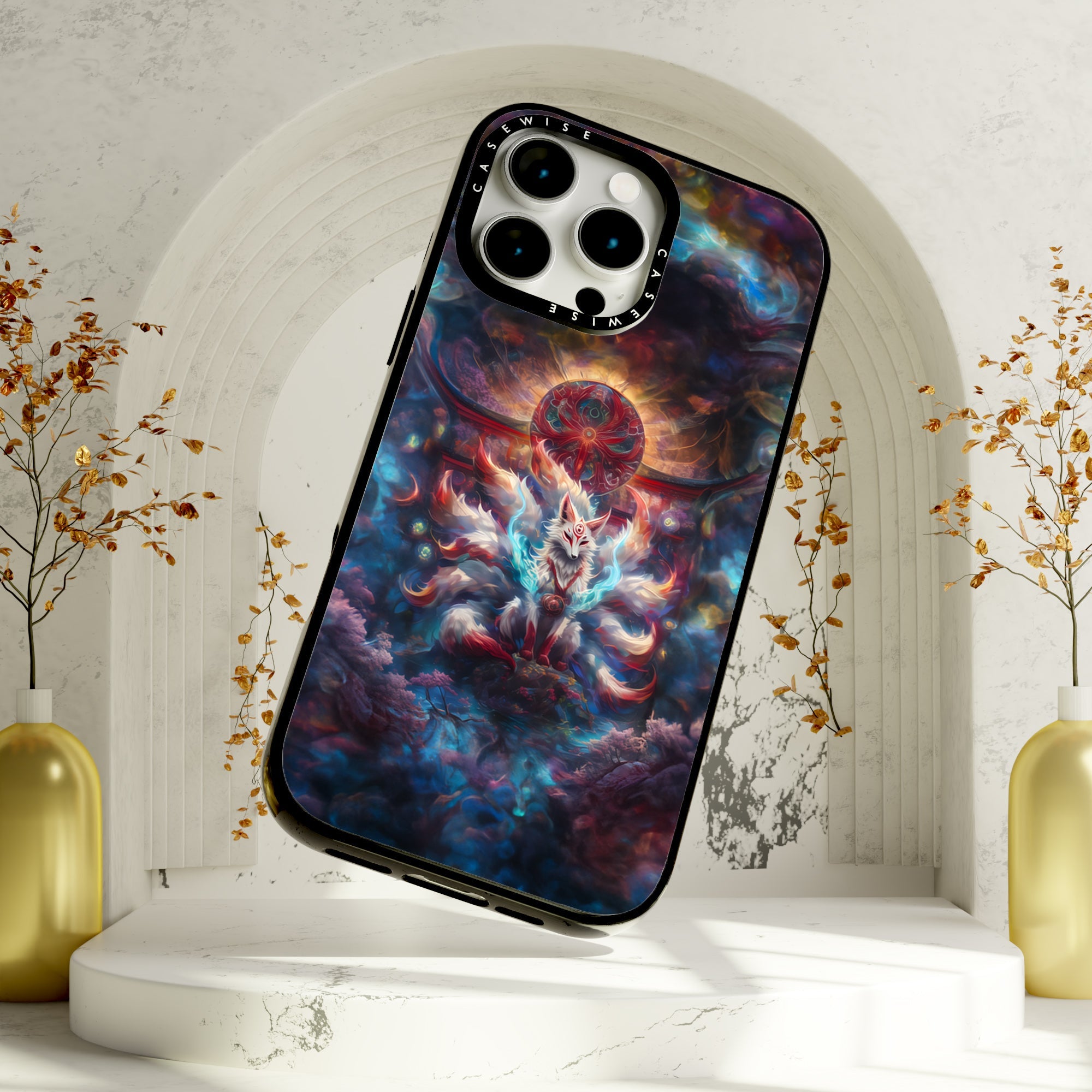 Rainbow Kitsune Fox - Etui