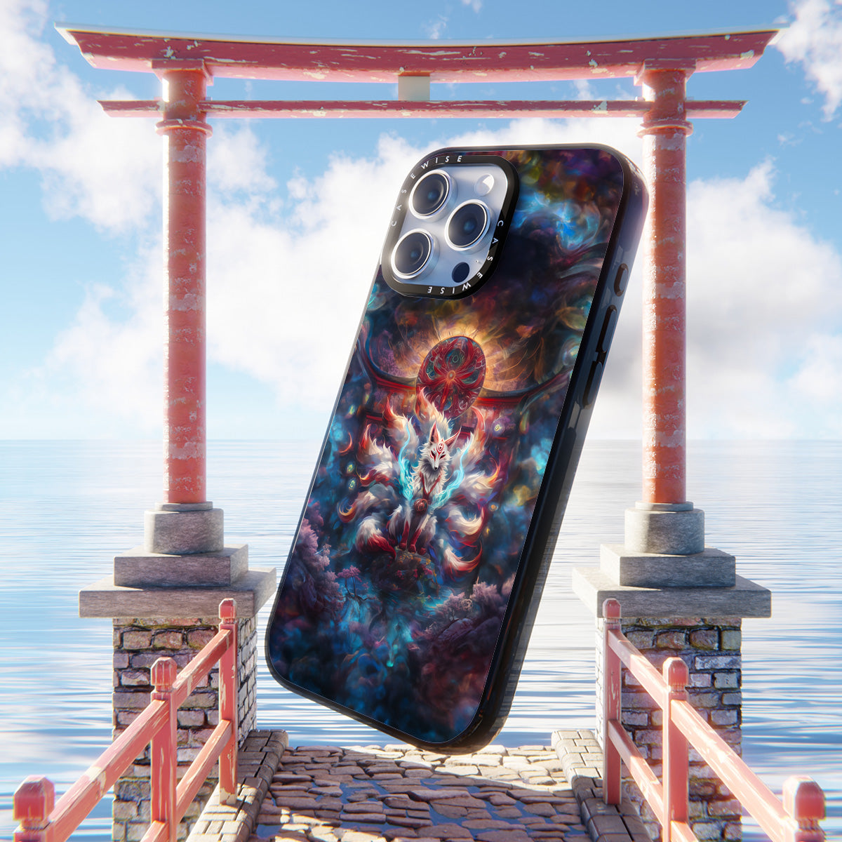 Rainbow Kitsune Fox - Etui
