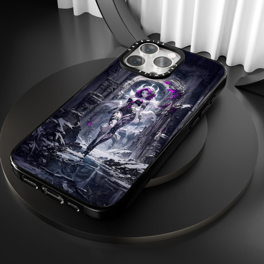 Lady in Purple White Dress - Etui