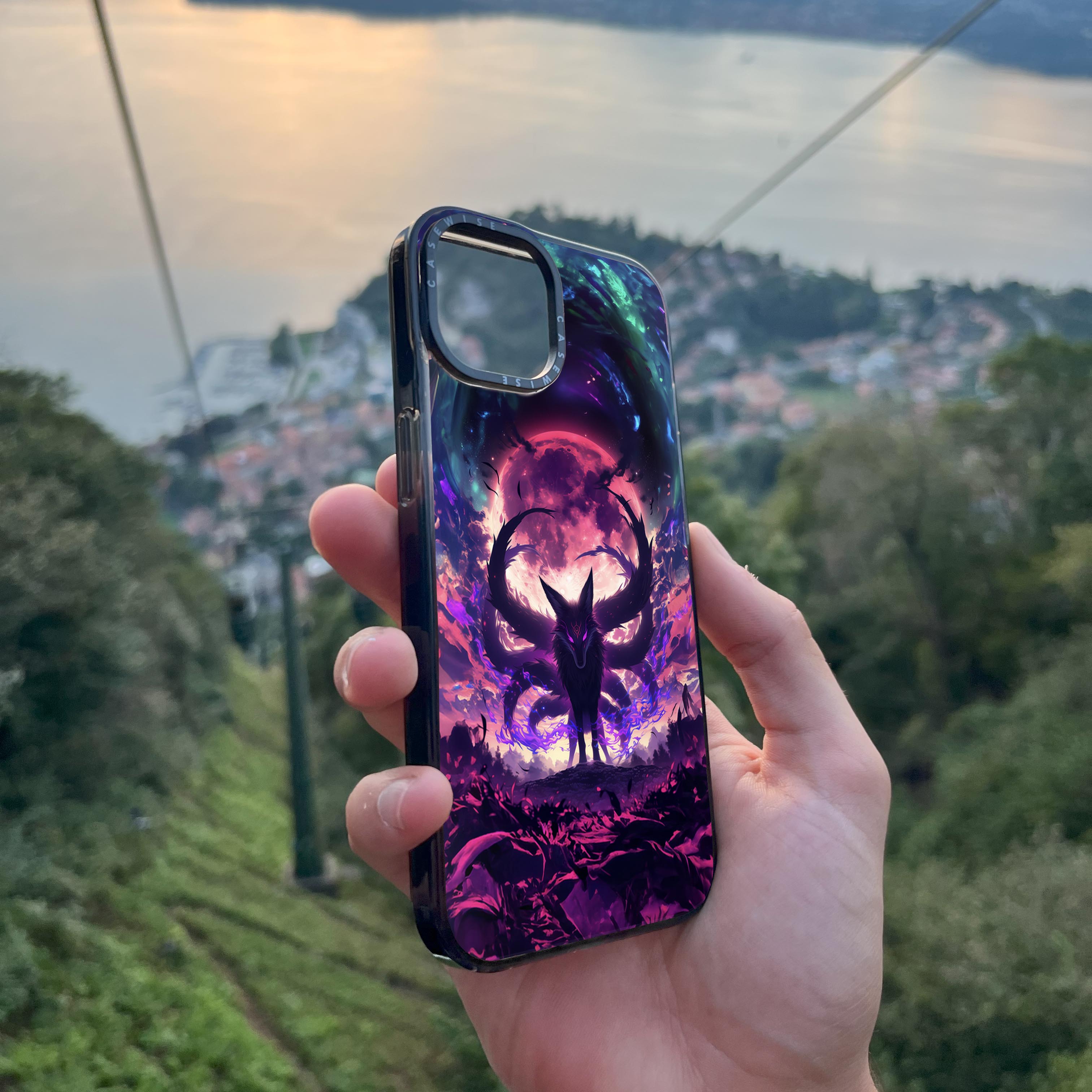 Purple Galaxy Kitsune - Etui