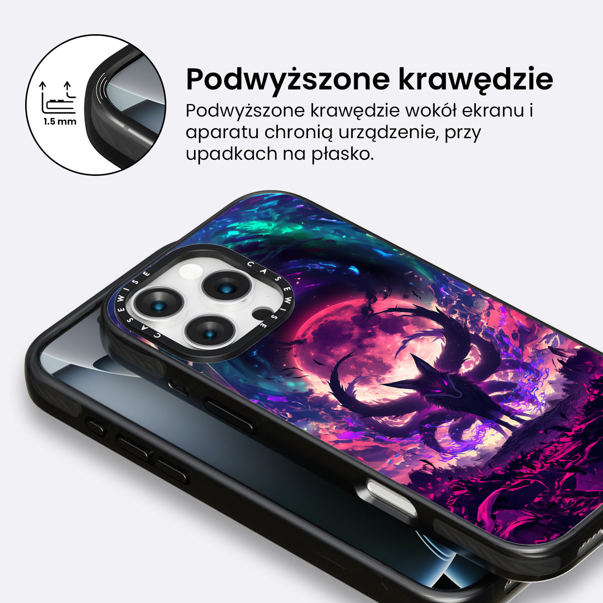 Purple Galaxy Kitsune - Etui