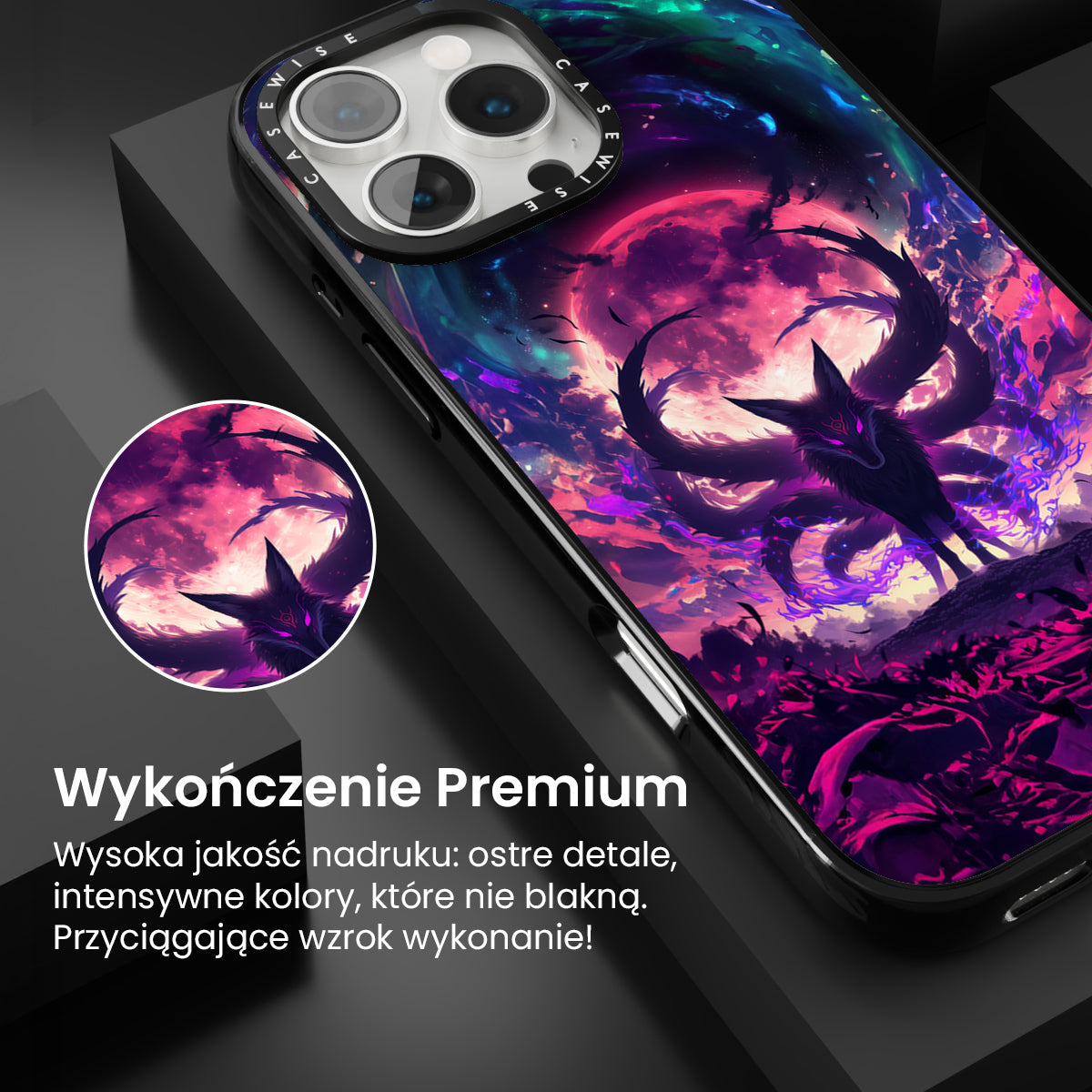 Purple Galaxy Kitsune - Etui