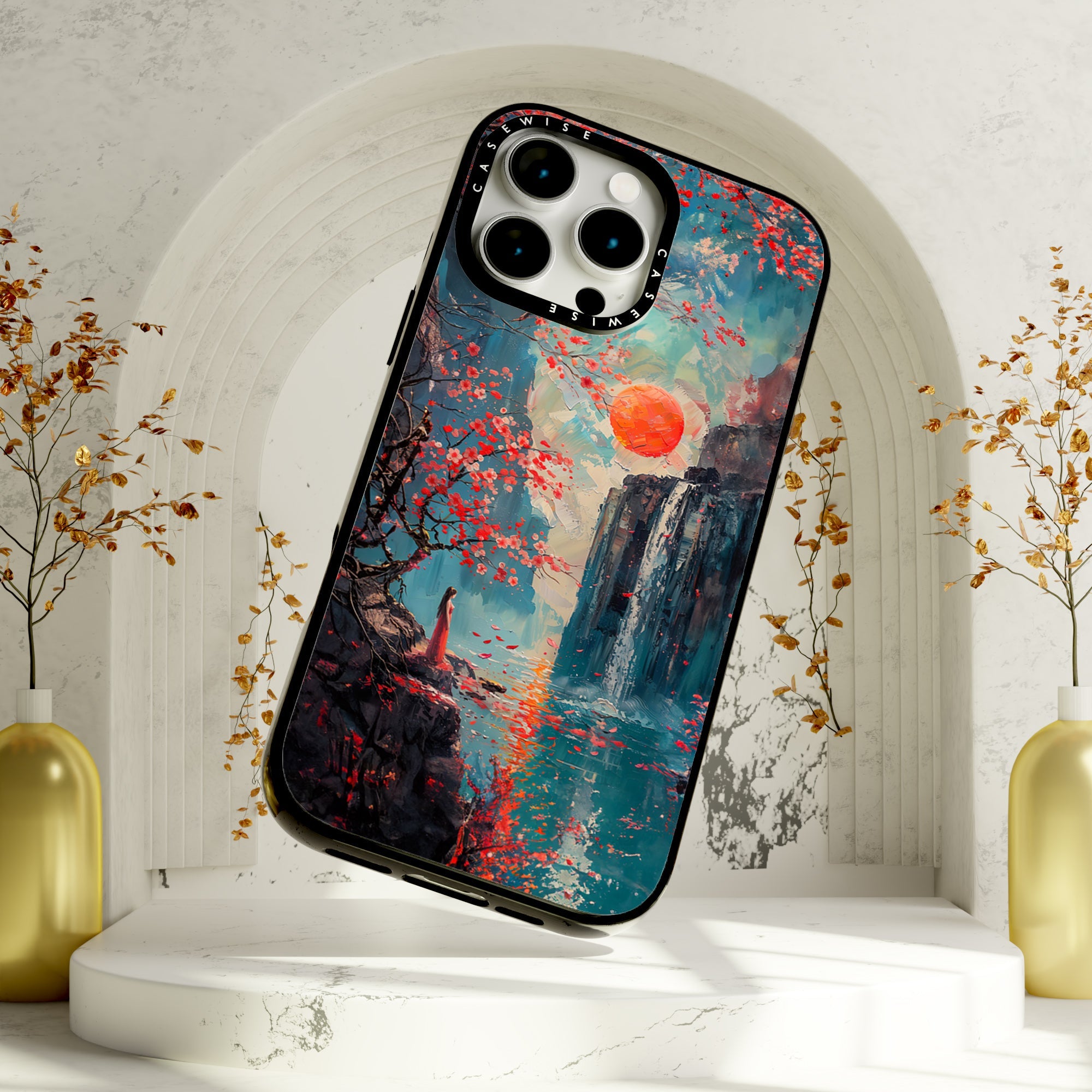 Japanese Waterfall Lady - Etui