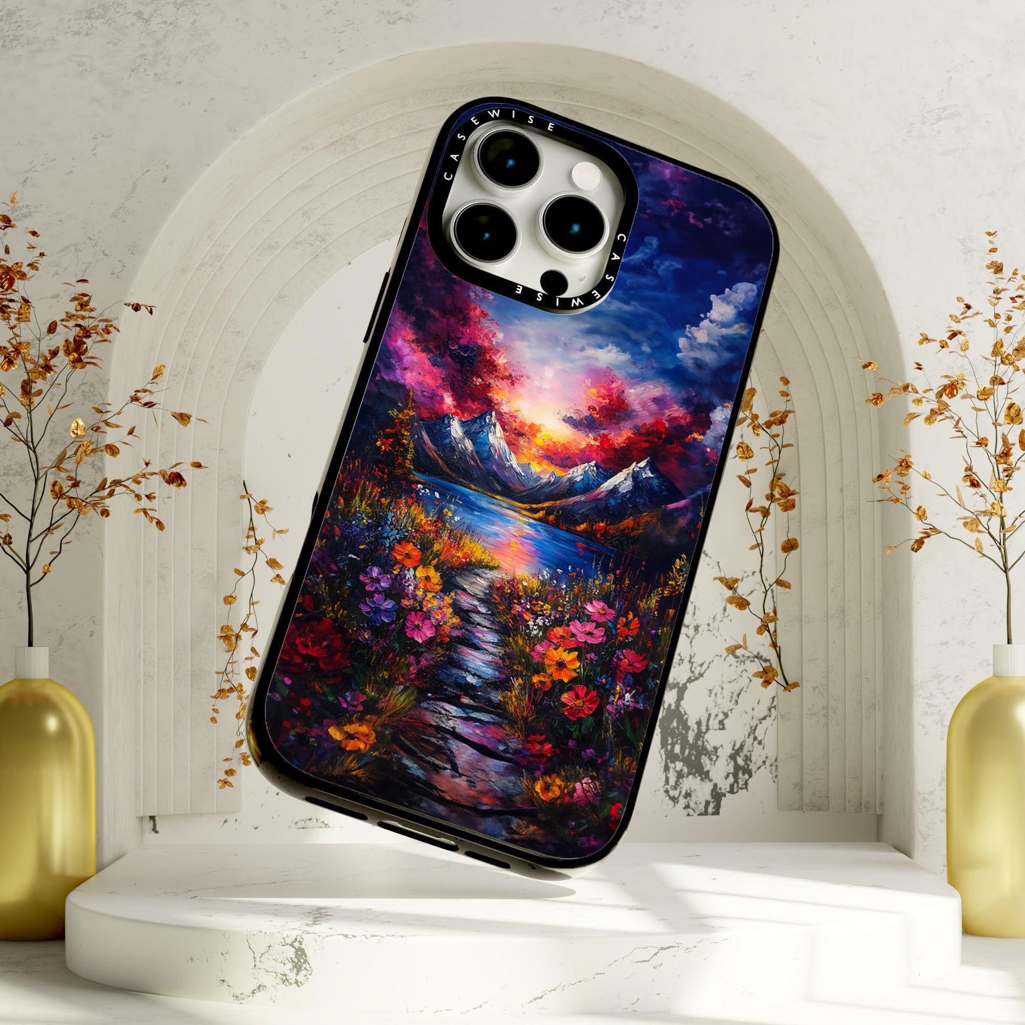 Floral Nature Mountains - Etui