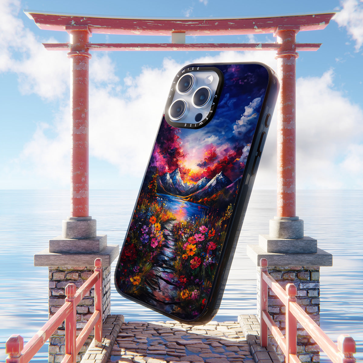 Floral Nature Mountains - Etui
