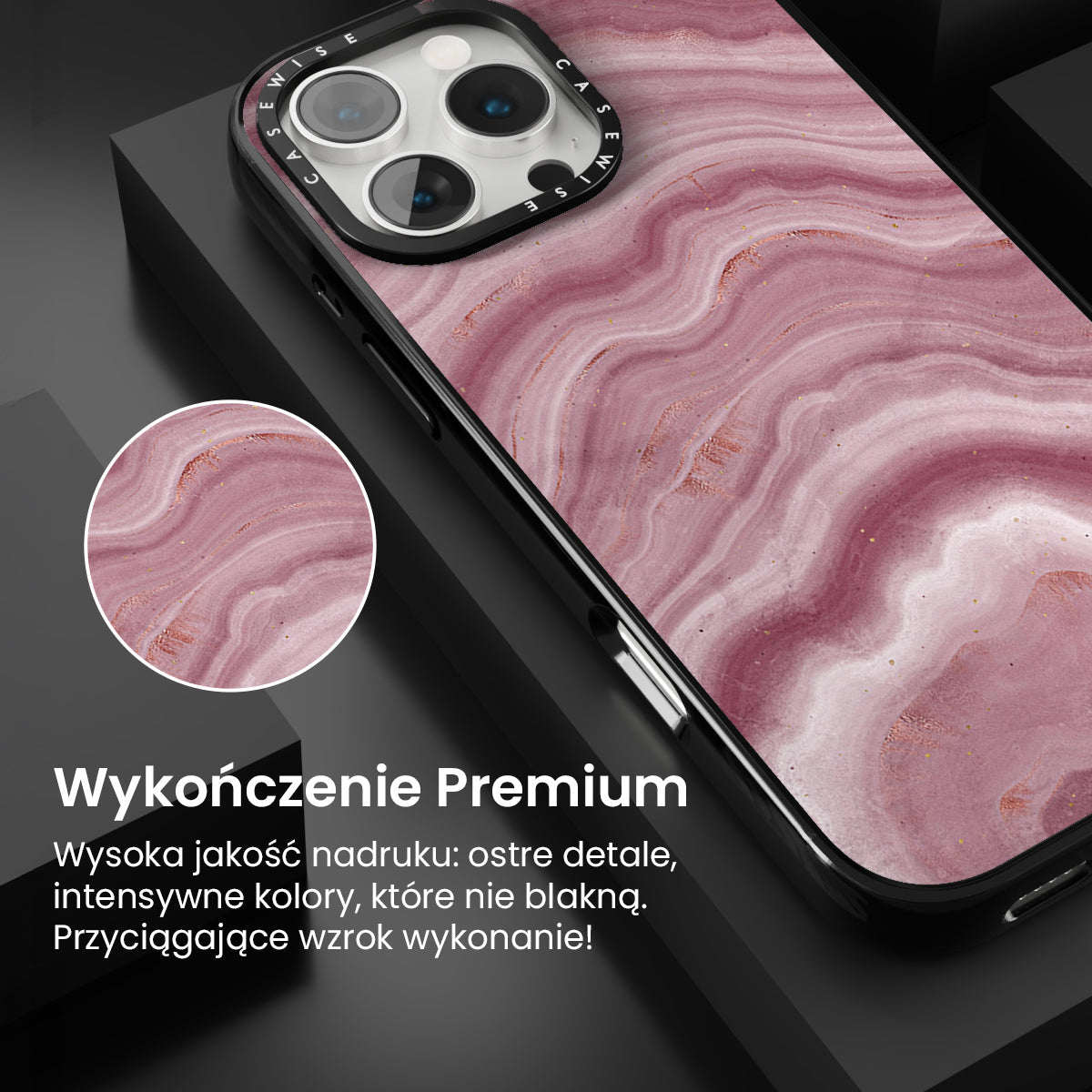 Pink Agate Texture 08 - Etui