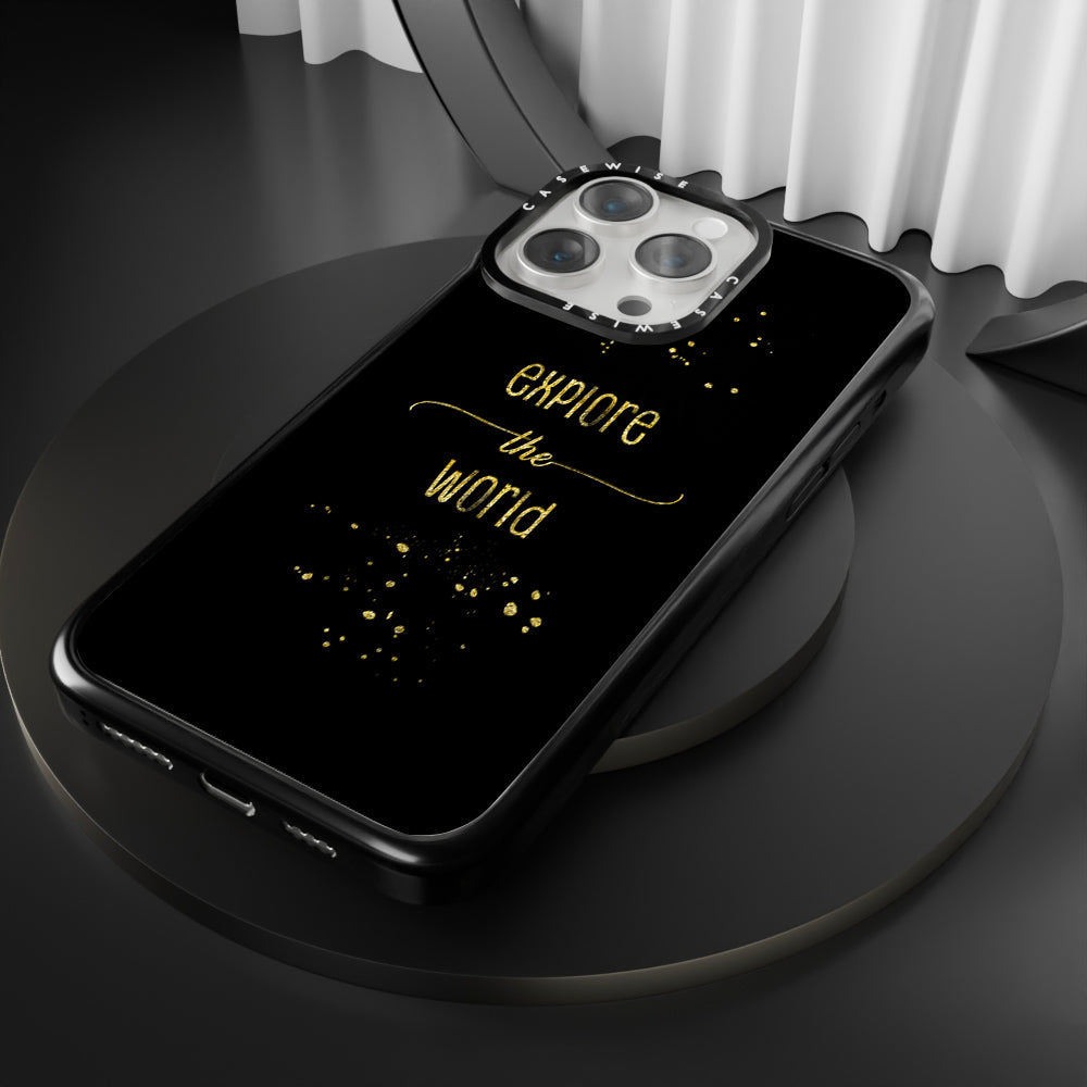 TEXT ART GOLD Explore the world - Etui