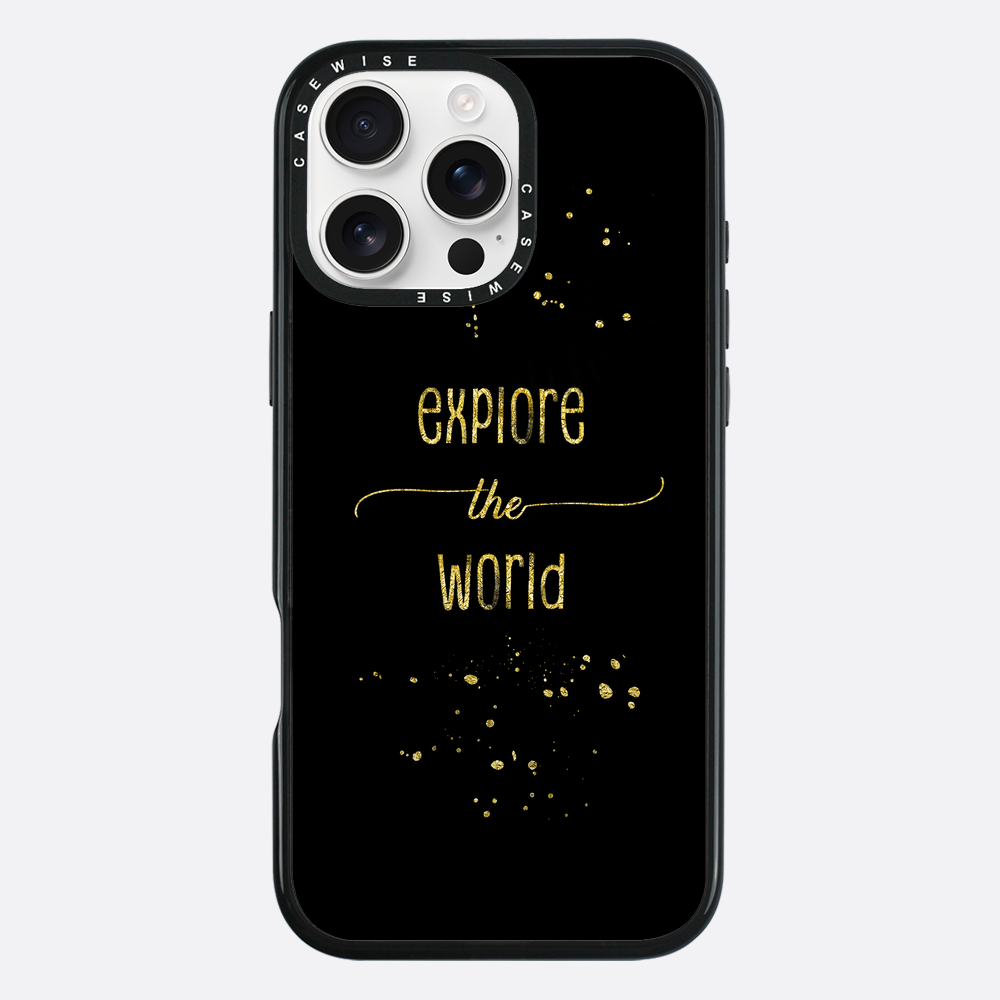 TEXT ART GOLD Explore the world - Etui