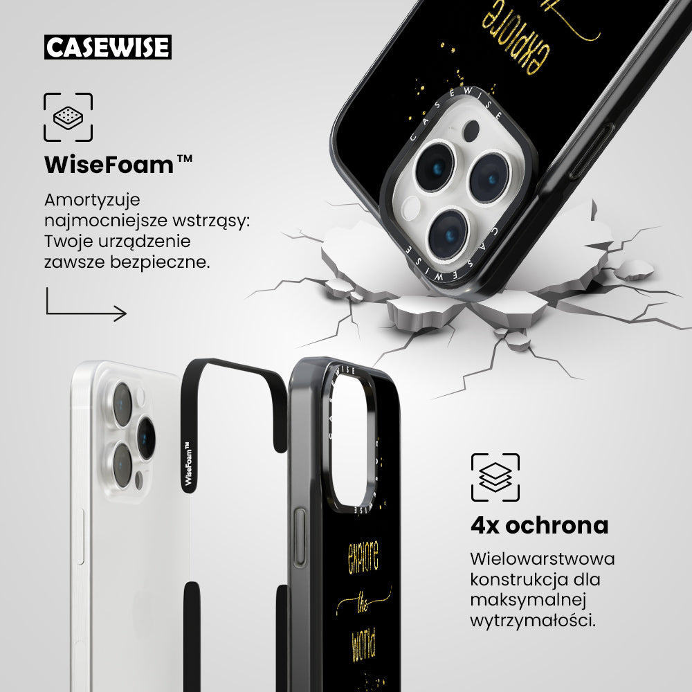 TEXT ART GOLD Explore the world - Etui