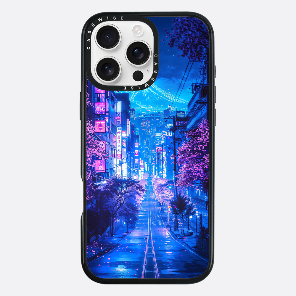 Futuristic Fuji Neon Bloom - Etui