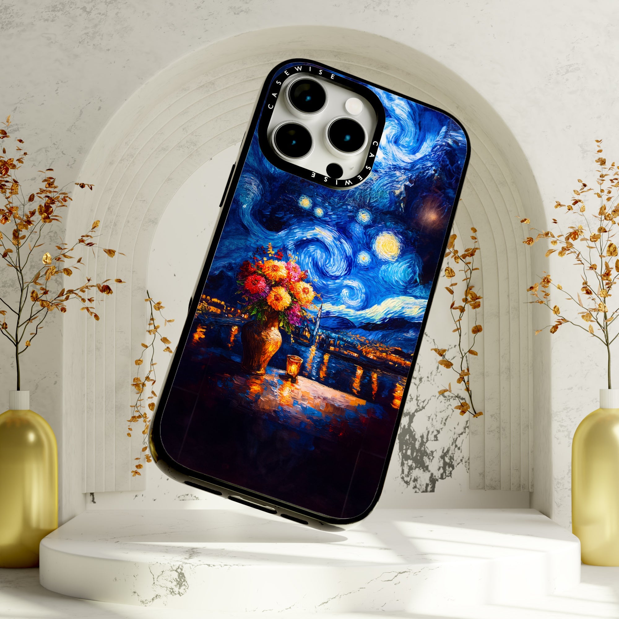 Starry Night Floral - Etui