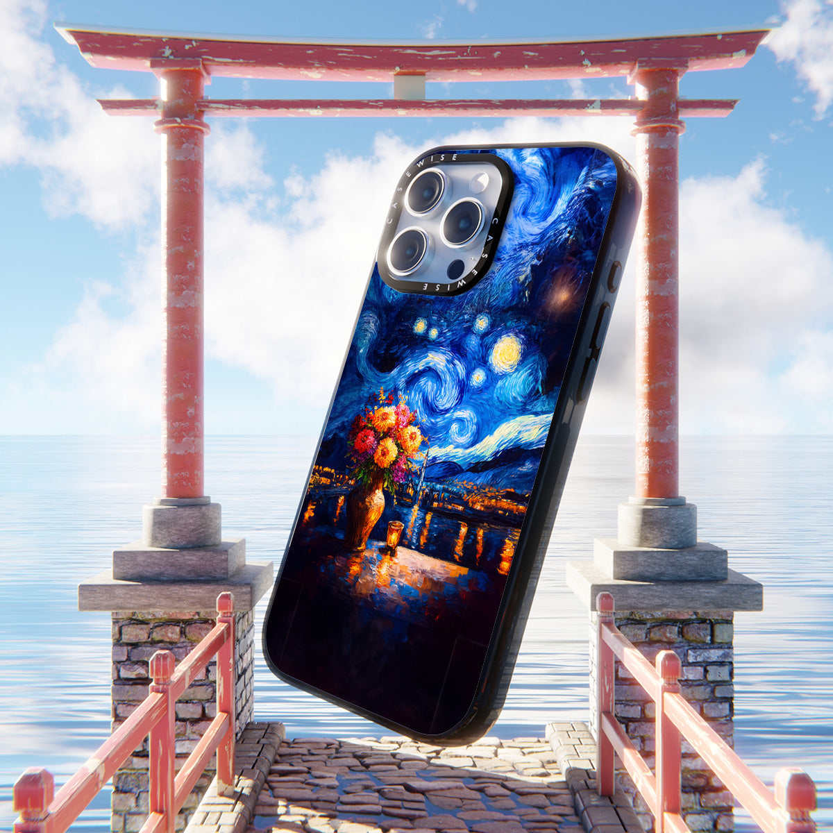 Starry Night Floral - Etui