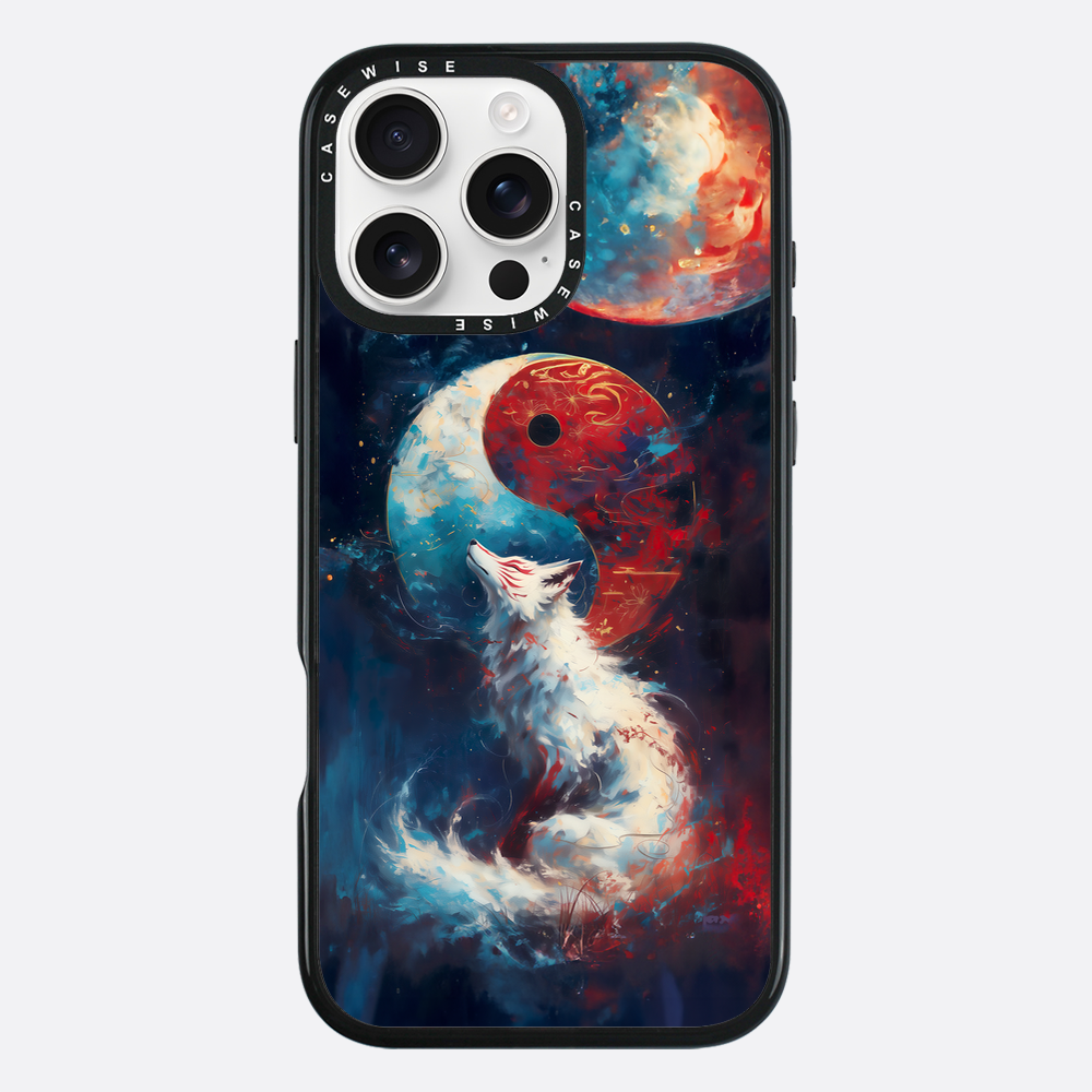 Red and Blue Kitsune Fox - Etui