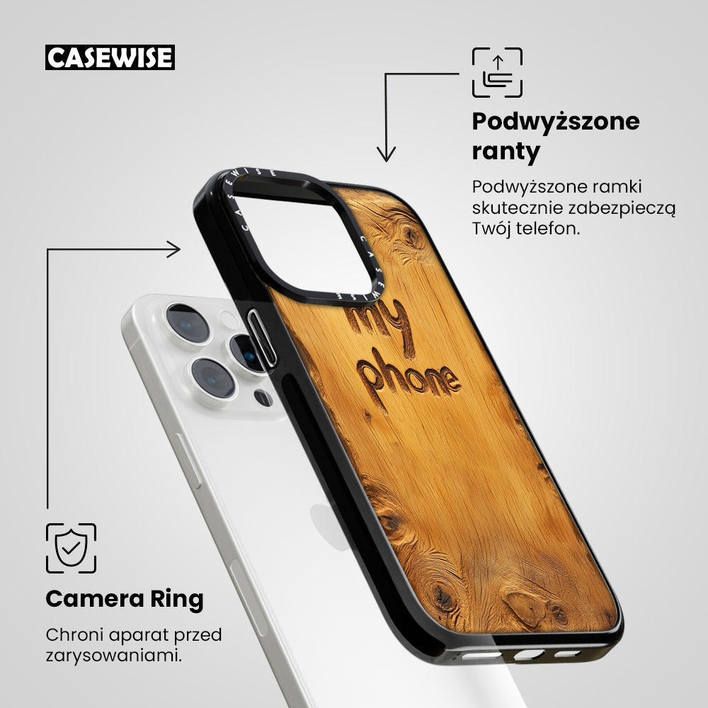 Plane Wood Carved My Phone Funny - Etui