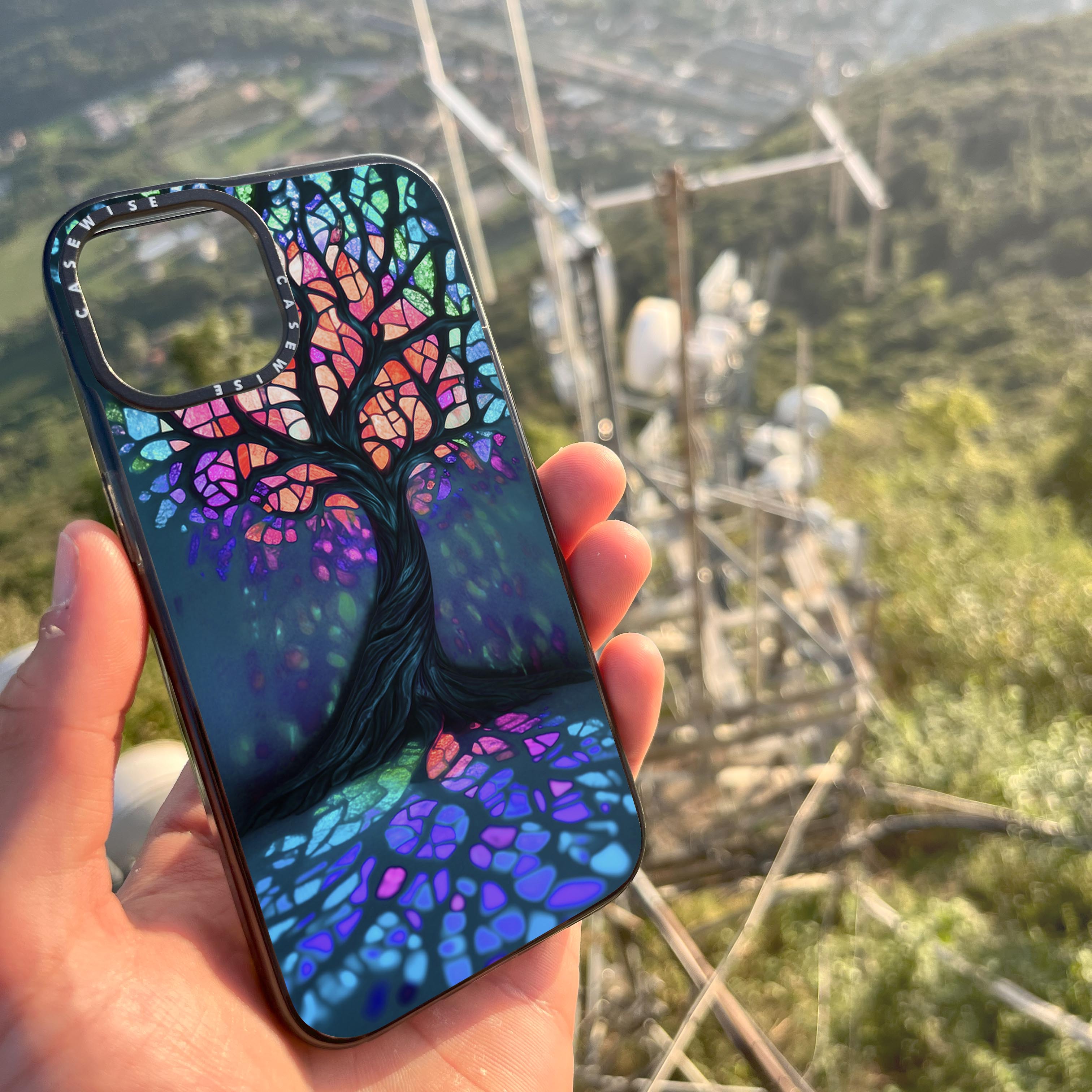 Tree of Life Vibrant Stainglass - Etui