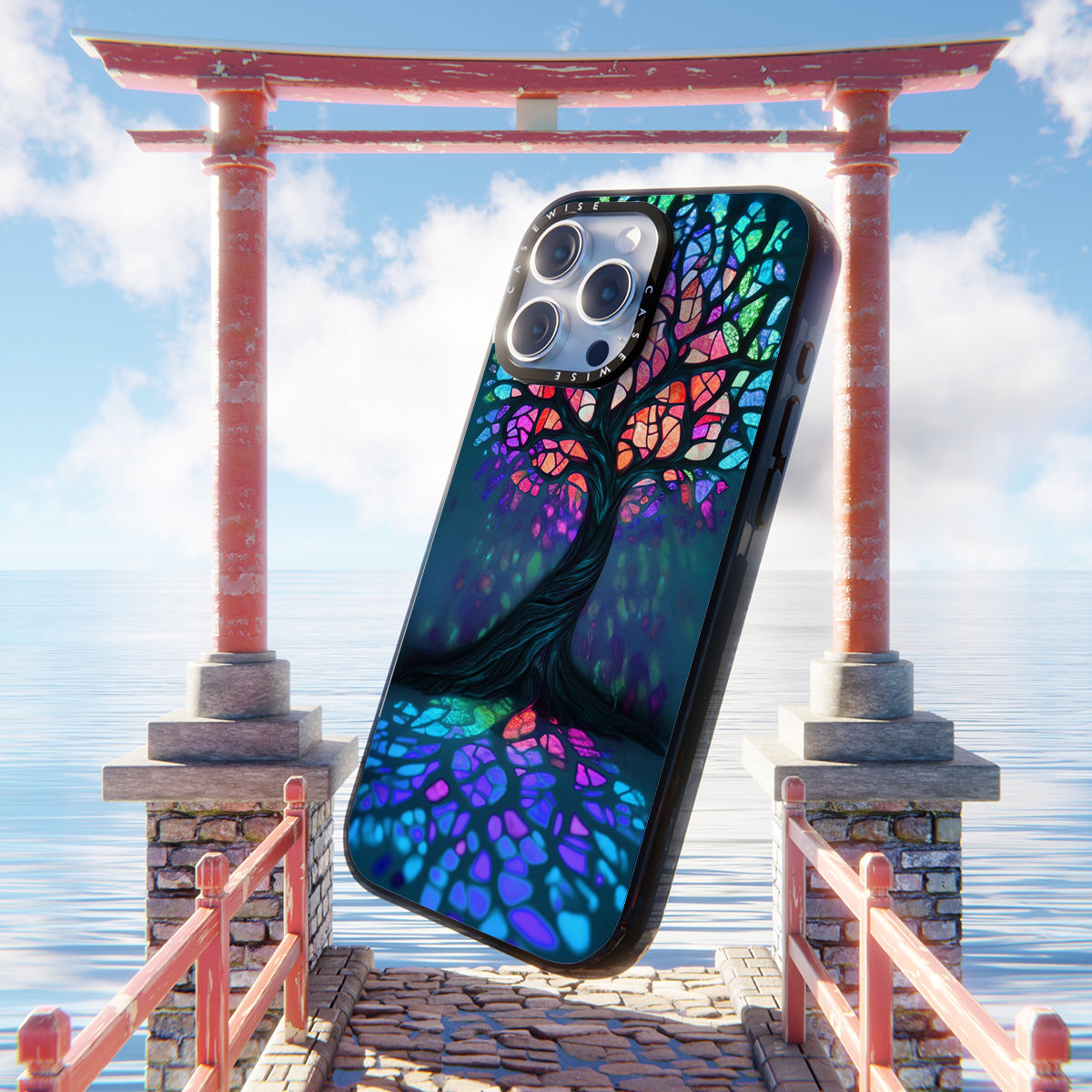 Tree of Life Vibrant Stainglass - Etui