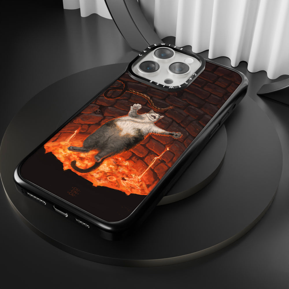cat falling in lava - Etui