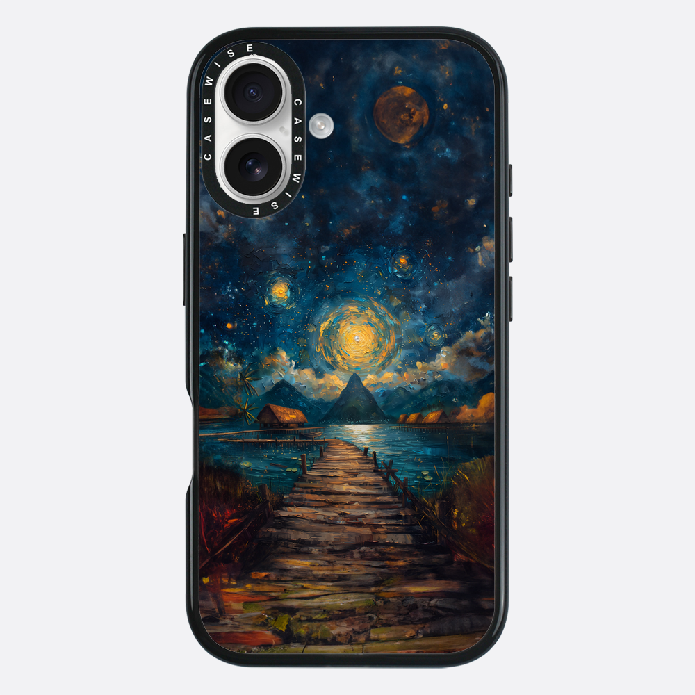 Coastal Pier Painting - Etui