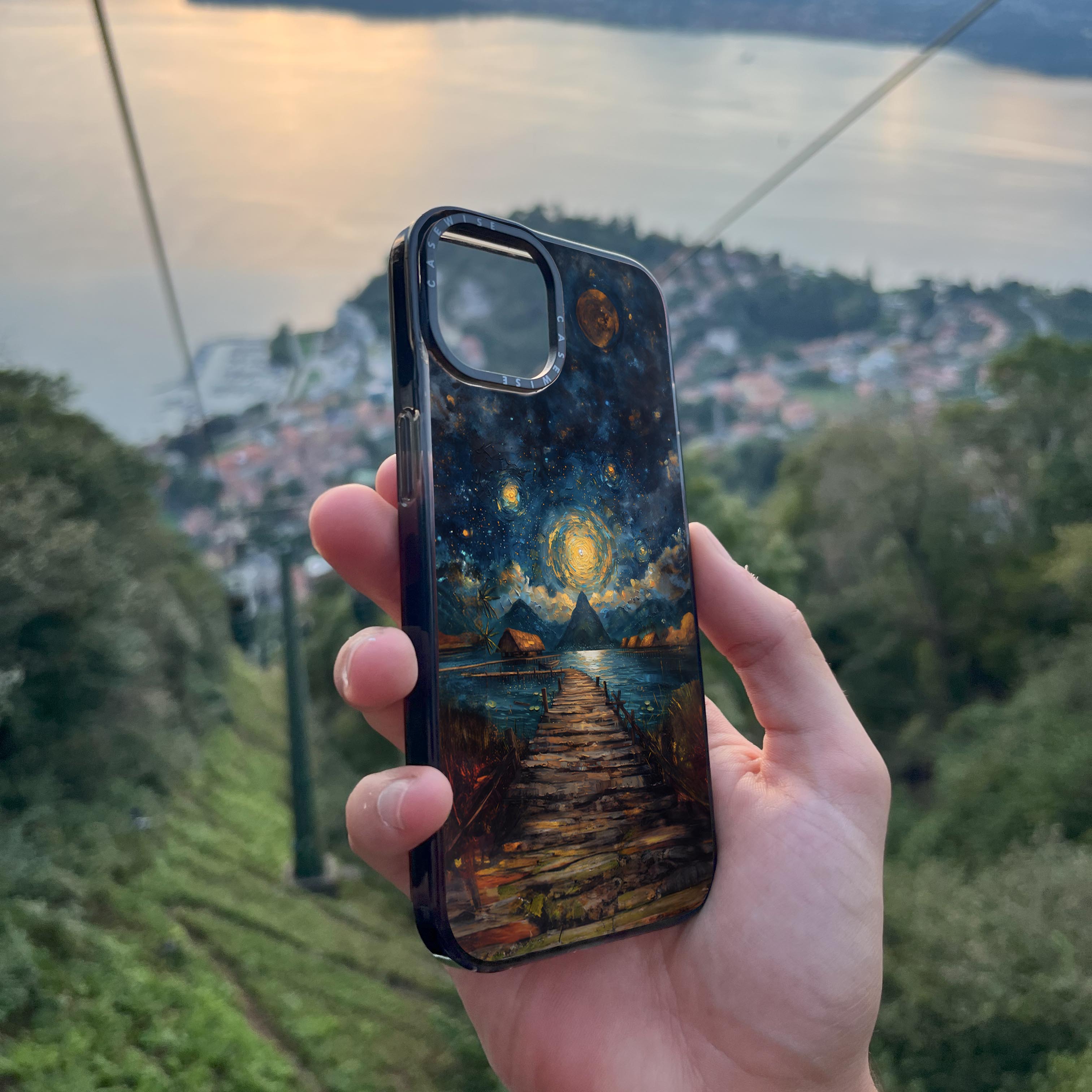 Coastal Pier Painting - Etui