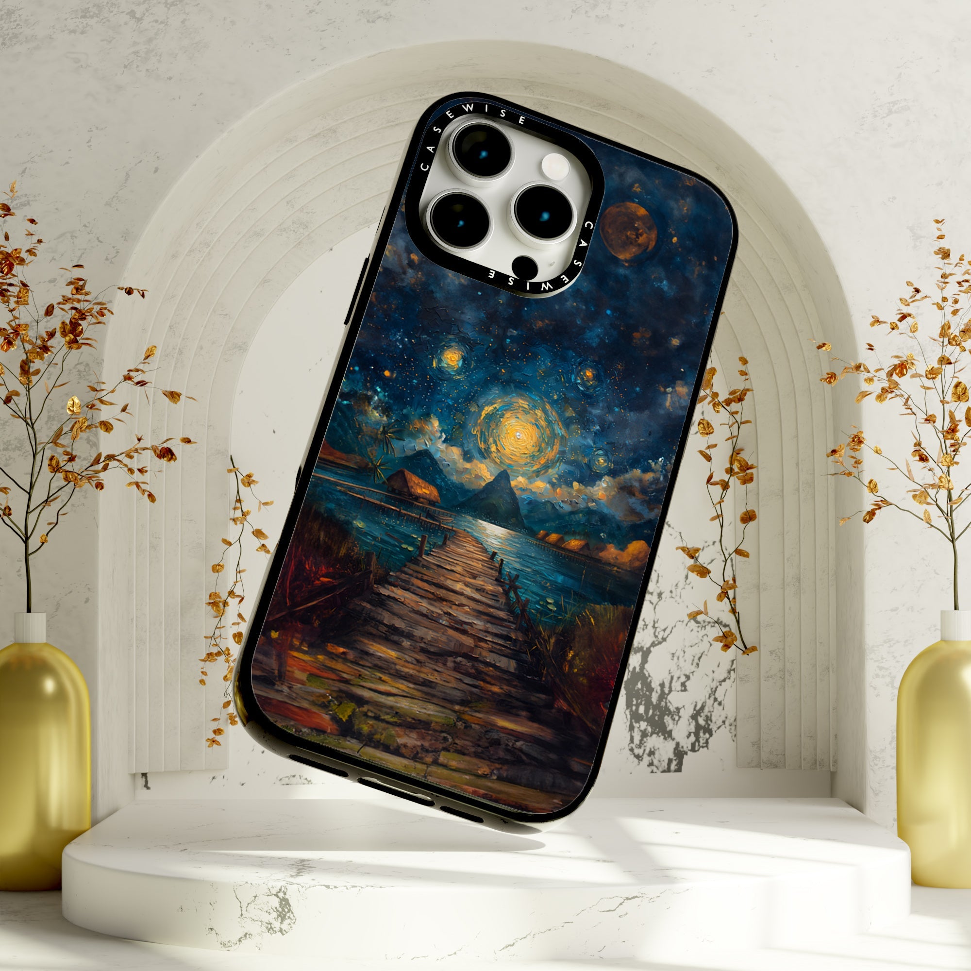 Coastal Pier Painting - Etui