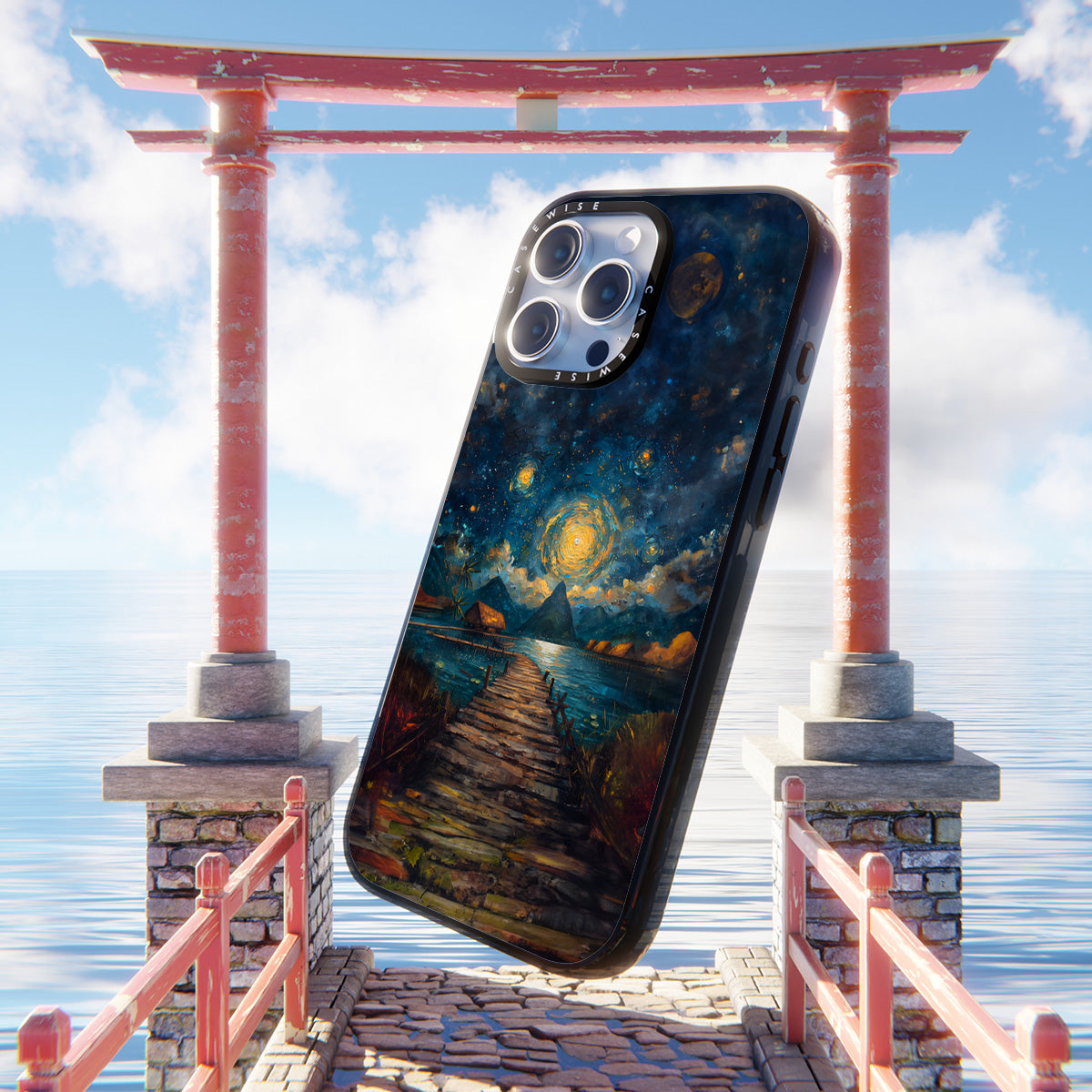 Coastal Pier Painting - Etui