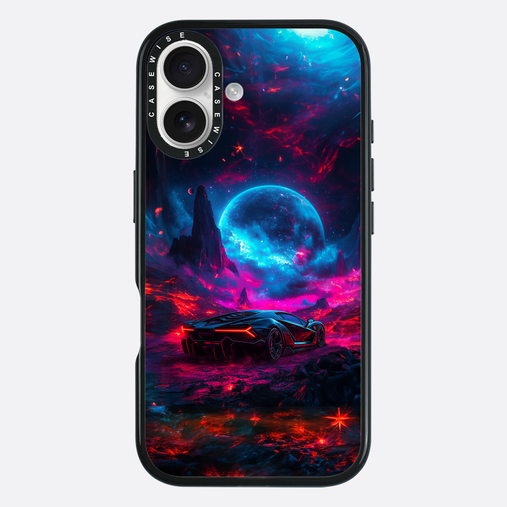 Purple Sports Car Galaxy - Etui
