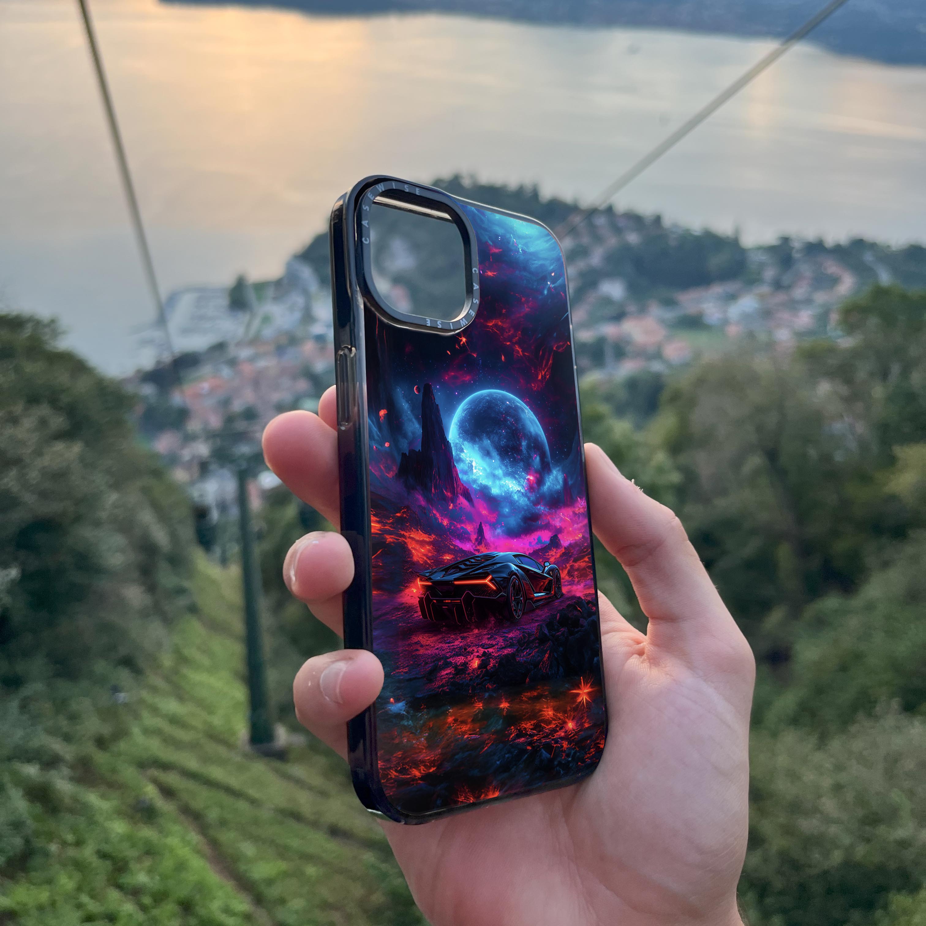 Purple Sports Car Galaxy - Etui