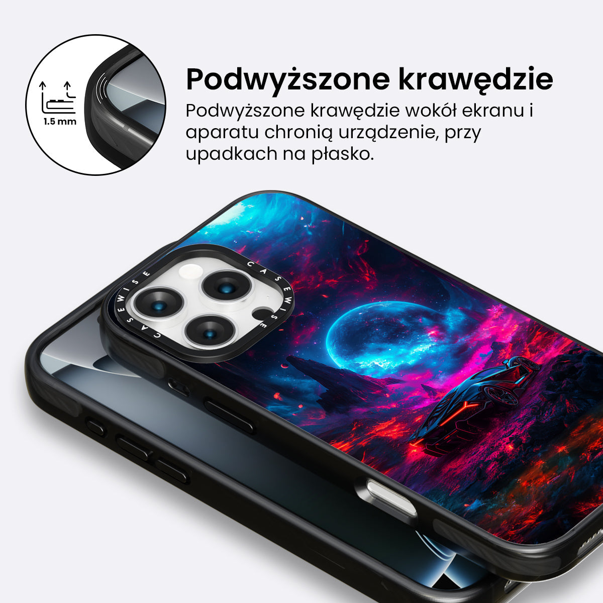 Purple Sports Car Galaxy - Etui