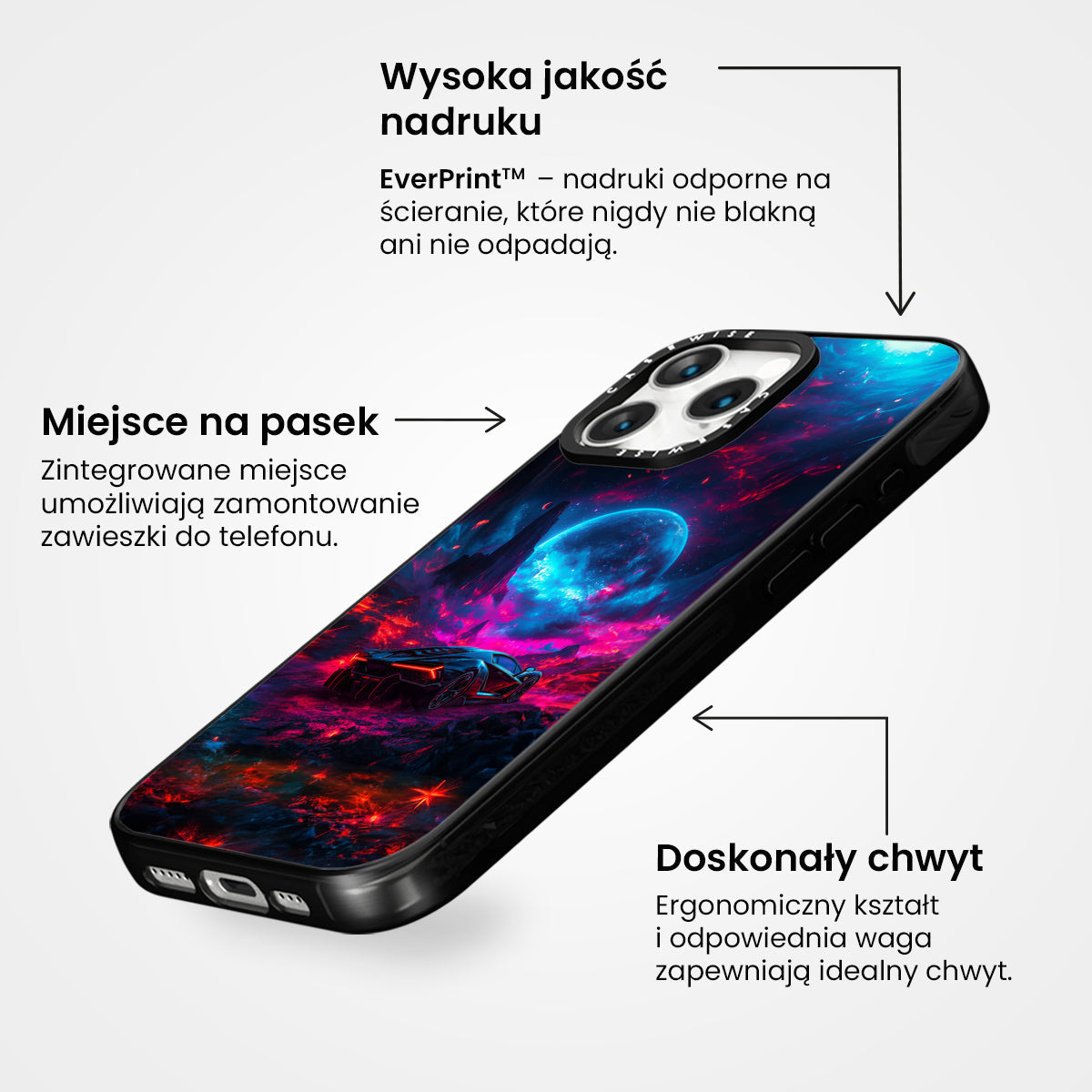 Purple Sports Car Galaxy - Etui