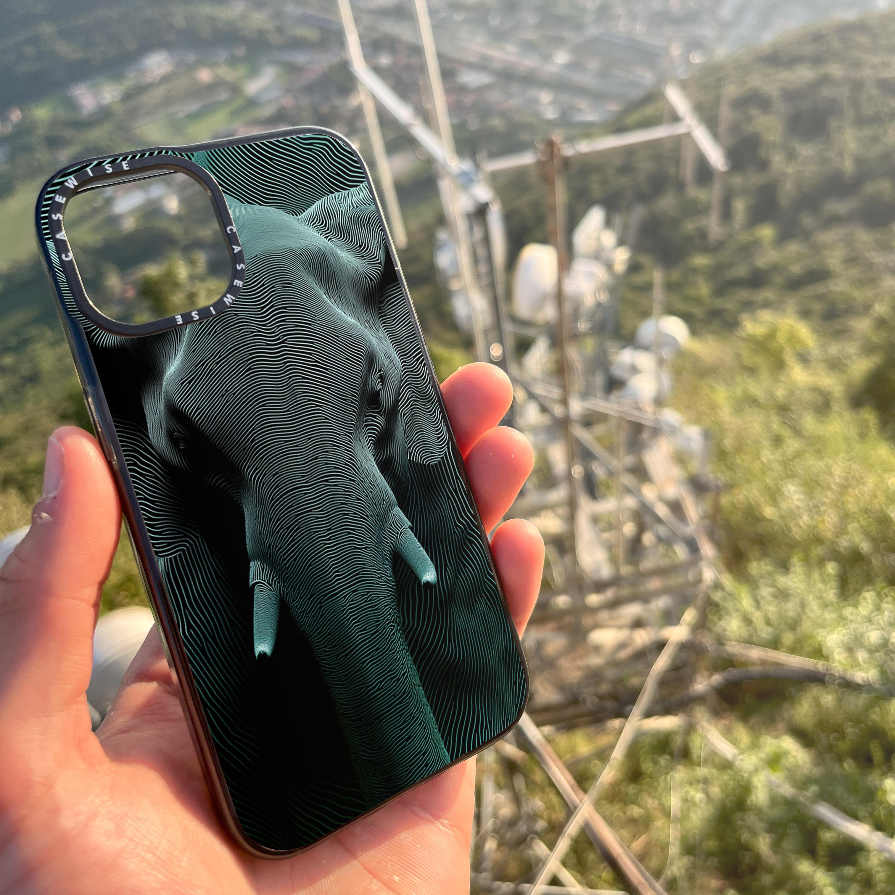 Optical Moir Elephant - Etui