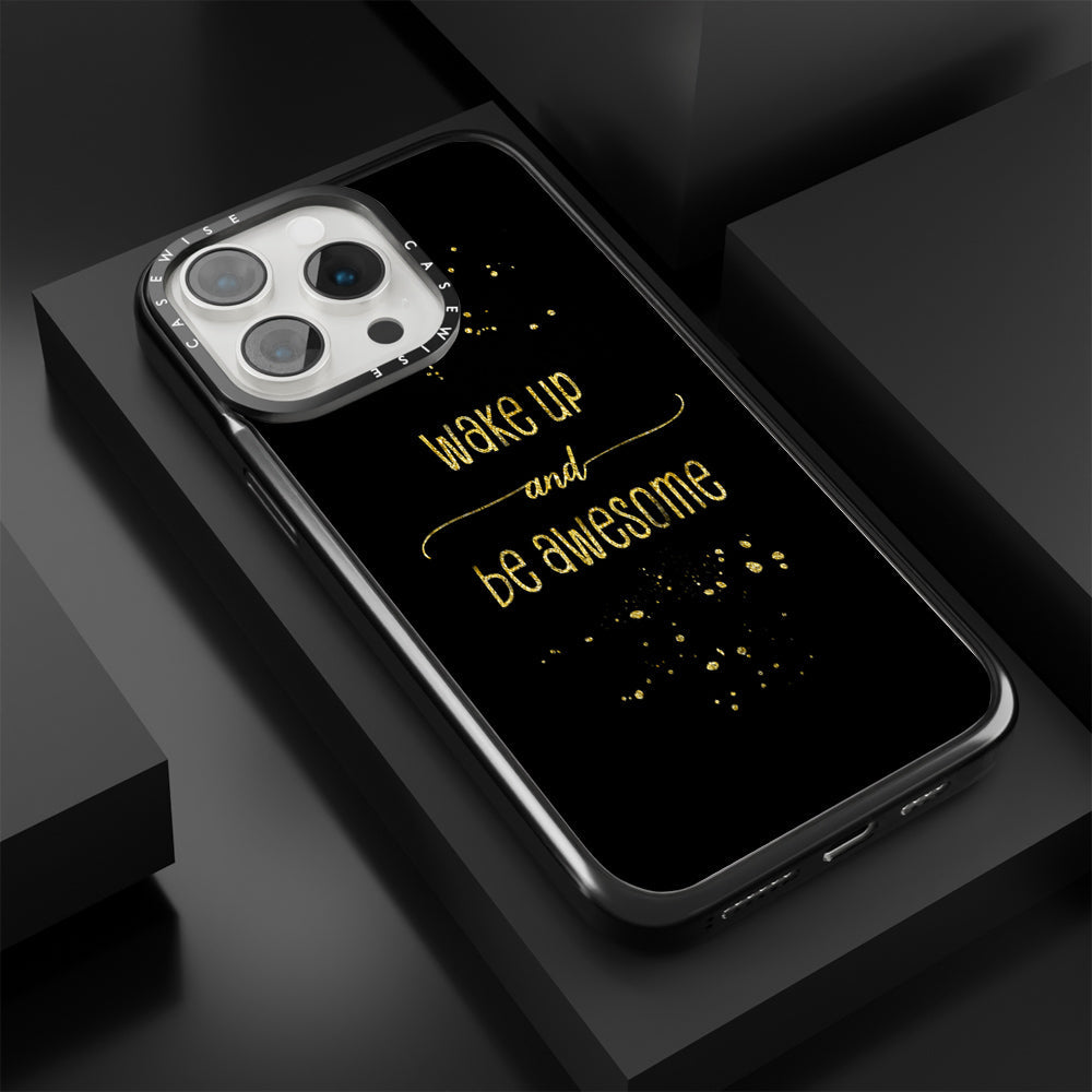 TEXT ART GOLD Wake up and be awesome - Etui
