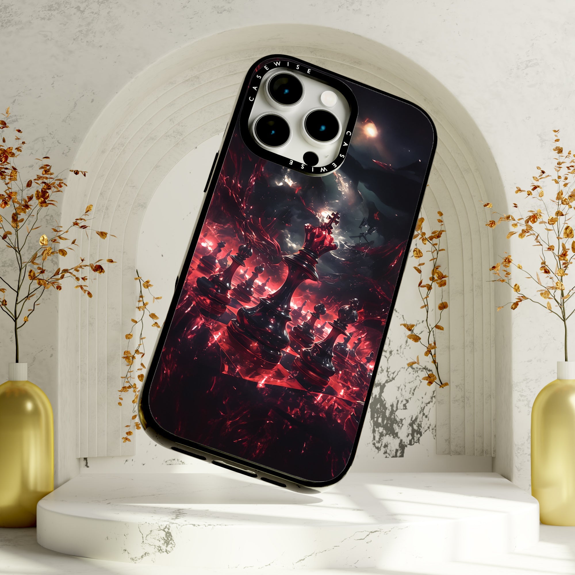 Crimson Red Chess - Etui