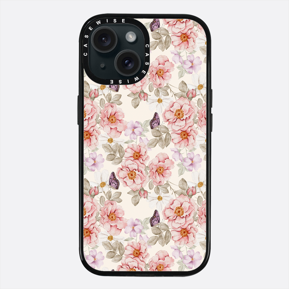 Kwiecisty ogród kremowy - Etui