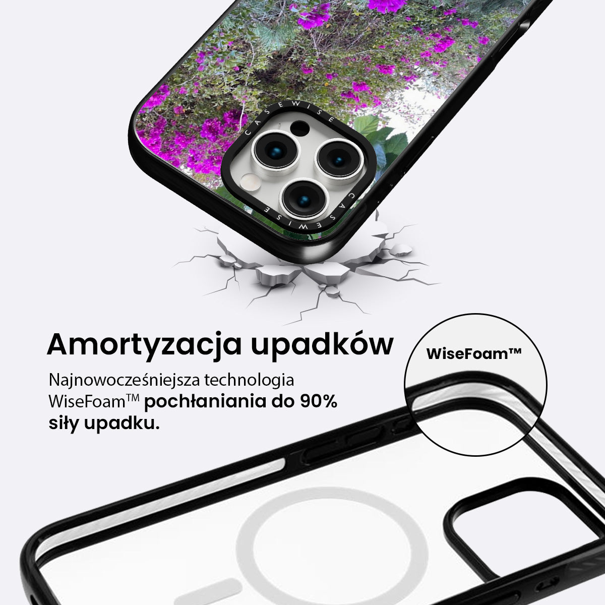 Fioletowe kwiaty - Etui