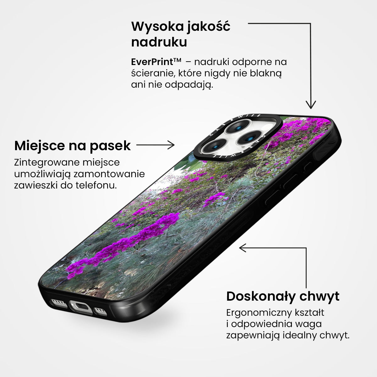 Fioletowe kwiaty - Etui