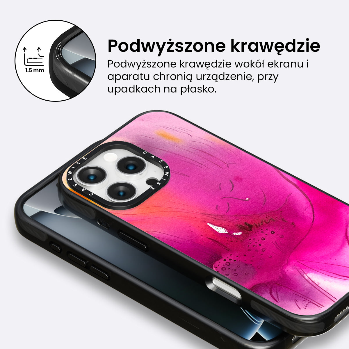 Różowy - Etui
